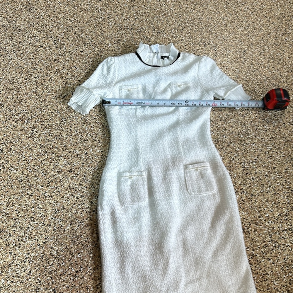 Elegant White Dress With Frills View 4
